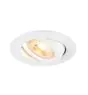 SLV New Tria 68 Spot Aluminium Weiß Rund | Ausschnitt 68mm - Geeignet für 1x GU10 