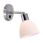 Nordlux Ray Applique Murale Métal et Verre Chrome | Convient pour E14