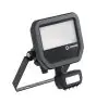 Ledvance Projecteur LED Aluminium Noir 17W 2400lm 100D - 840 Blanc Froid | IP65 - Détecteur De Mouvement Et De Lumière - Symétrique