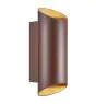 Nordlux Nico Applique Murale Aluminium Rouille Up & Down | IP54 - Convient pour 2x GU10