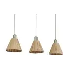 Ledvance LED Suspension Luminaire Decor Rotin Linéaire Brun | Convient pour 3x E27